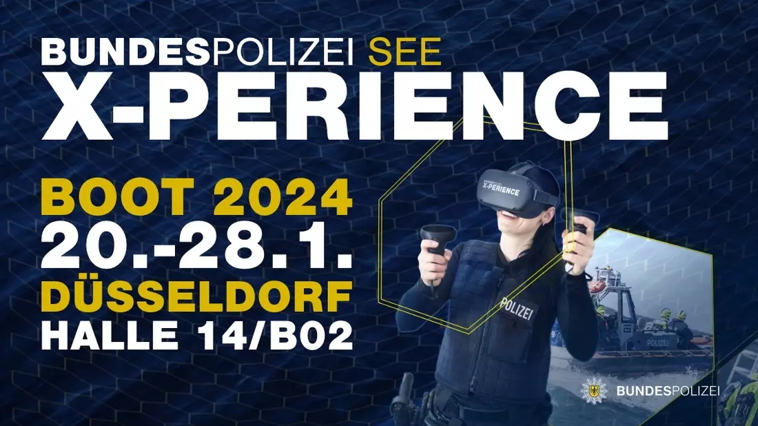 BPOLD-BBS: Die Bundespolizei präsentiert sich auf der weltgrößten Wassersportmesse in Düsseldorf - Bild: presseportal.de
