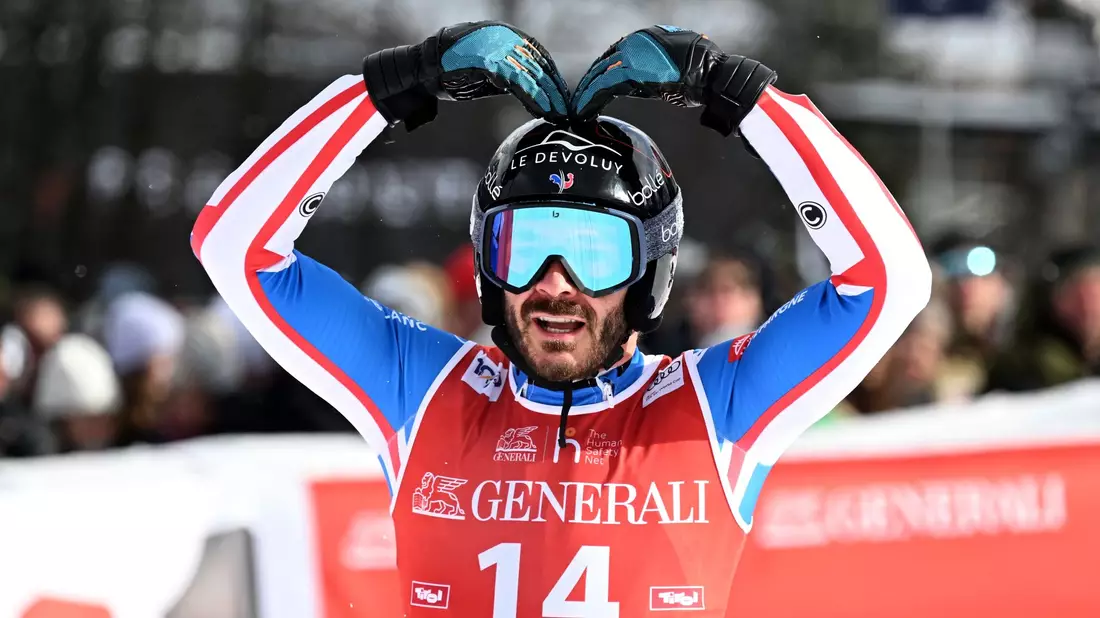 Cyprien Sarrazin hat die Abfahrt in Kitzbühel gewonnen. - Bild: Barbara Gindl/APA/dpa