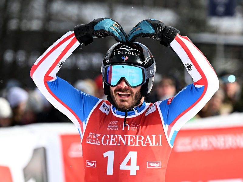 Cyprien Sarrazin hat die Abfahrt in Kitzbühel gewonnen. - Foto: Barbara Gindl/APA/dpa