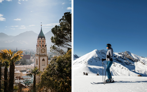 Der Meraner Winter - ein unvergessliches Urlaubserlebnis zwischen Palmen und verschneiten Berggipfeln - Foto: presseportal.de