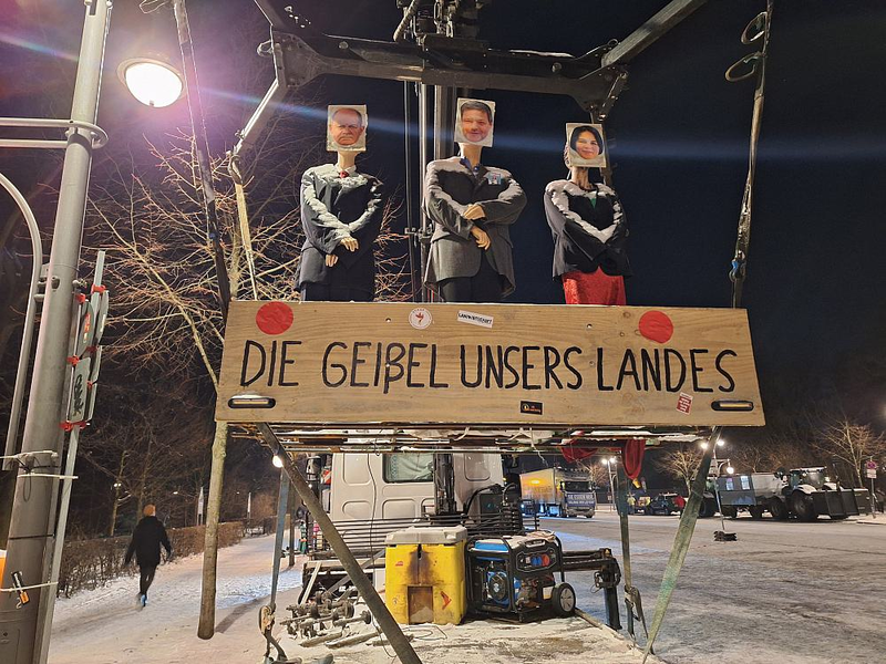 Demo von Lkw-Fahrern am 18.01.2024 - Foto: über dts Nachrichtenagentur