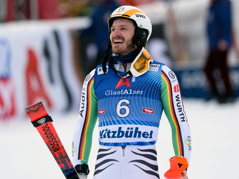Holte in Kitzbühel den vierten Weltup-Sieg seiner Karriere: Linus Strasser. - Foto: Giovanni Auletta/AP/dpa
