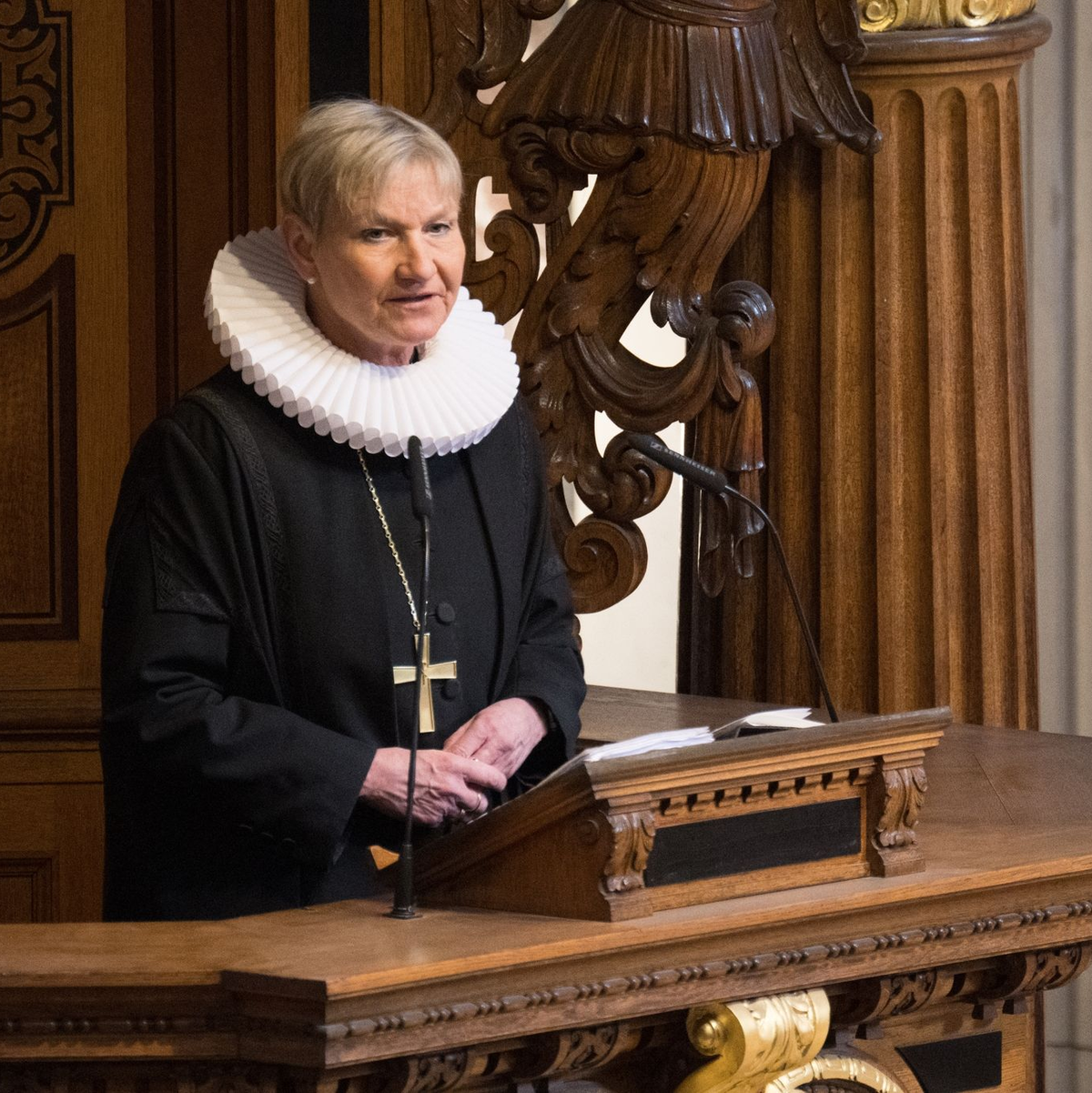Beim Gedenkgottesdienst im Berliner Dom würdigte die EKD-Ratsvorsitzende, Bischöfin Kirsten Fehrs, die Vorbildfunktion Schäubles. - Foto: Sebastian Gollnow/dpa