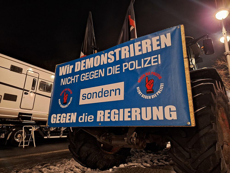 Demo von Lkw-Fahrern am 18.01.2024 - Foto: über dts Nachrichtenagentur