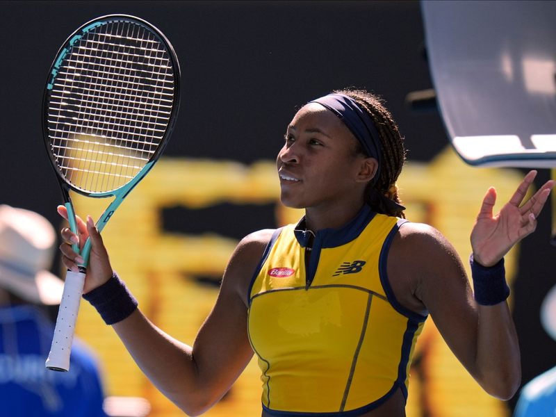 Verwandelte nach 3:08 Stunden ihren ersten Matchball: Coco Gauff. - Foto: Andy Wong/AP