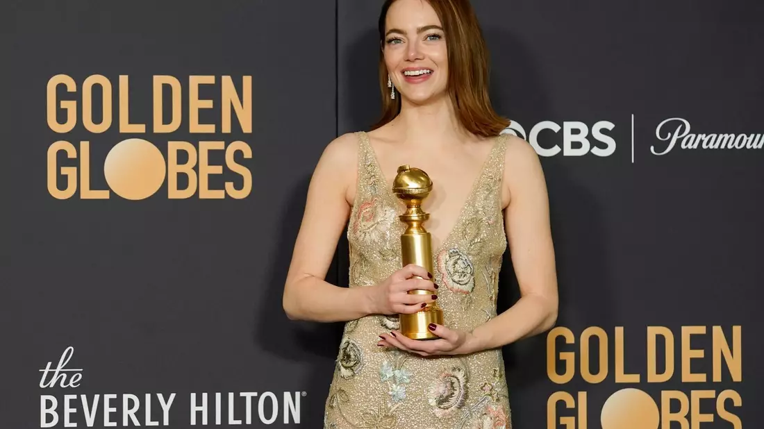 Einen Golden Globe hat Emma Stone («Poor Things») bereits gewonnen. Jetzt hat die Schauspielerin auch Chancen auf einen Oscar. - Bild: Chris Pizzello/Invision/AP/dpa