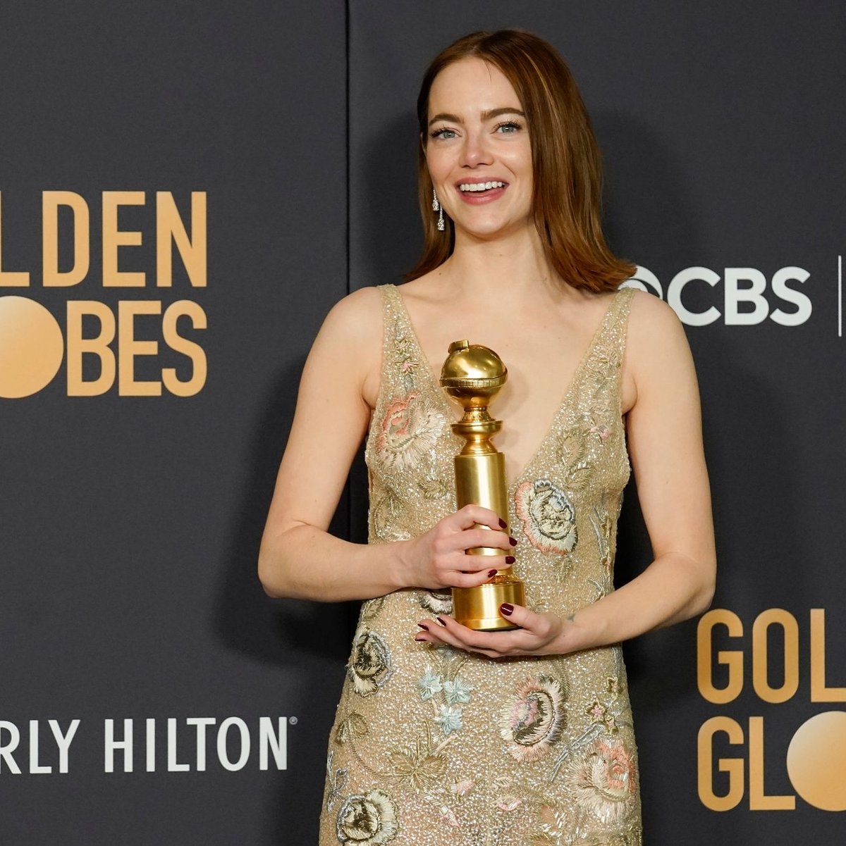 Einen Golden Globe hat Emma Stone («Poor Things») bereits gewonnen. Jetzt hat die Schauspielerin auch Chancen auf einen Oscar. - Foto: Chris Pizzello/Invision/AP/dpa