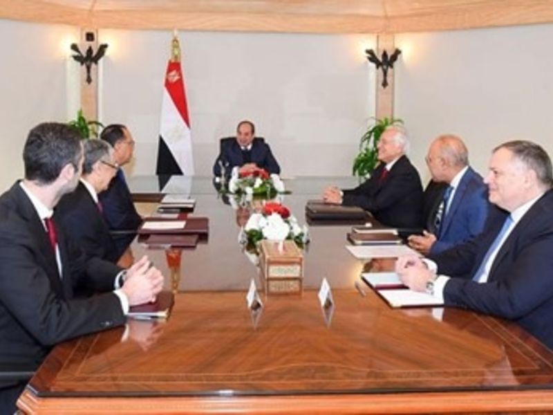 Fortschritt im Greece-Egypt-Interconnection Project für die Stromverbindung mit Europa / Ägyptischer Präsident El-Sisi trifft den Vorsitzenden der griechischen Copelouzos Gruppe - Foto: presseportal.de