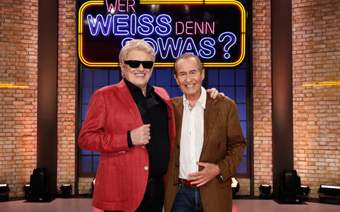 Schlager-Legenden: Heino trifft Michael Holm bei Wer weiß denn sowas? - Das Wissensquiz vom 29. Januar bis 2. Februar 2024, um 18:00 Uhr im Ersten - Foto: presseportal.de