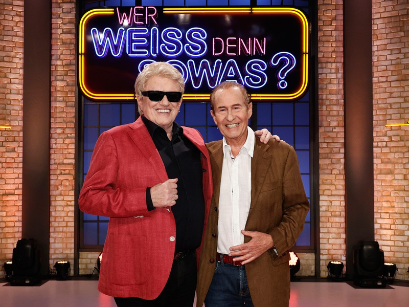 Schlager-Legenden: Heino trifft Michael Holm bei Wer weiß denn sowas? - Das Wissensquiz vom 29. Januar bis 2. Februar 2024, um 18:00 Uhr im Ersten - Foto: presseportal.de