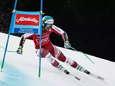 Auf der Kandahar dudelt es wieder! Almdudler ist offizieller Partner des AUDI FIS Ski World Cup Super-G in Garmisch-Partenkirchen - Foto: SPORTFIVE, presseportal.de