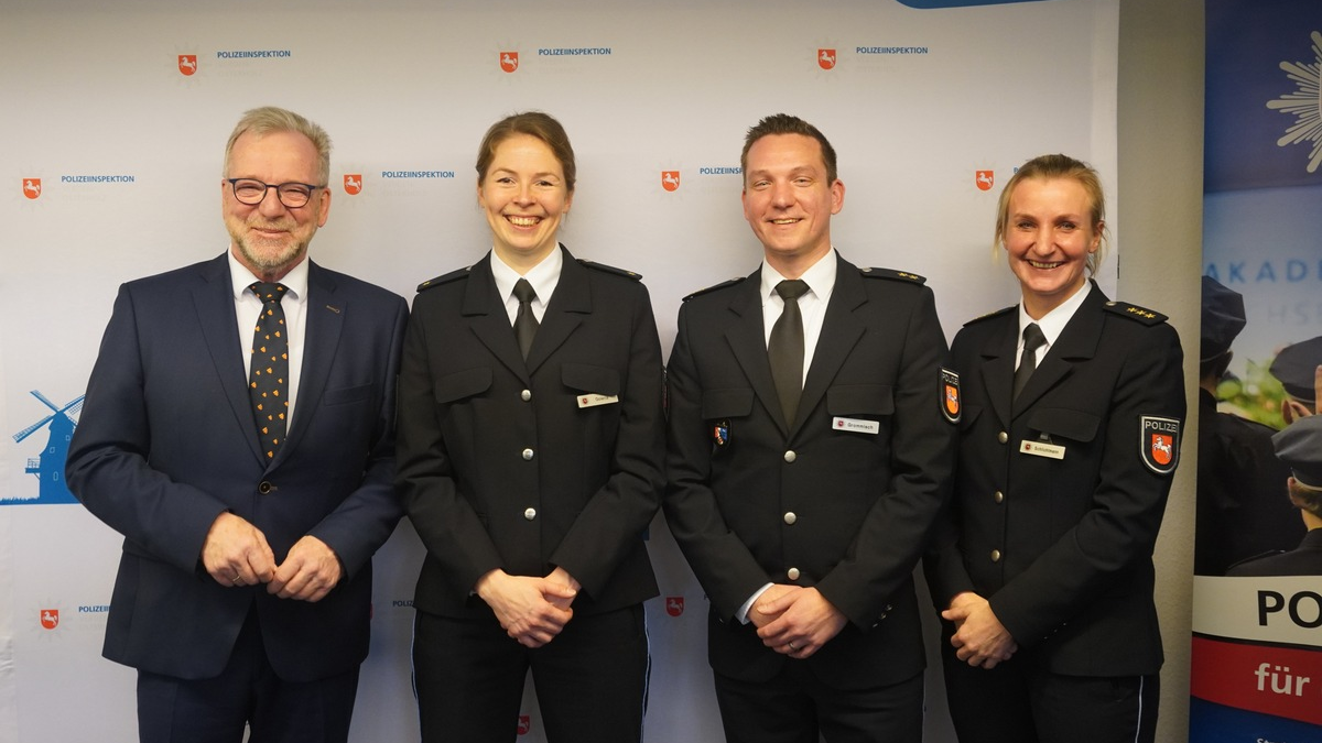 POL-OLD: Führungswechsel beim Polizeikommissariat Achim / Polizeipräsident Johann Kühme überträgt die Leitung an Polizeirätin Antje Golenia / Dank an Vorgänger Simon Grommisch - Foto: presseportal.de