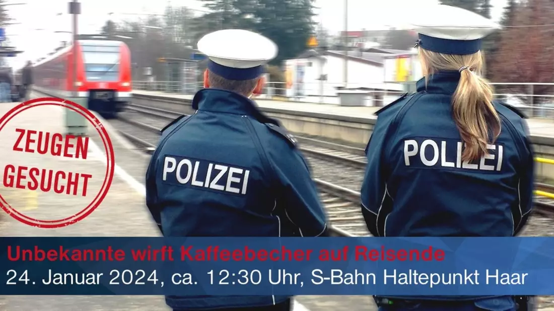 Bundespolizeidirektion München: Voller Kaffeebecher als Wurfgeschoss / Unbekannte greift 21-Jährige an - Bild: presseportal.de