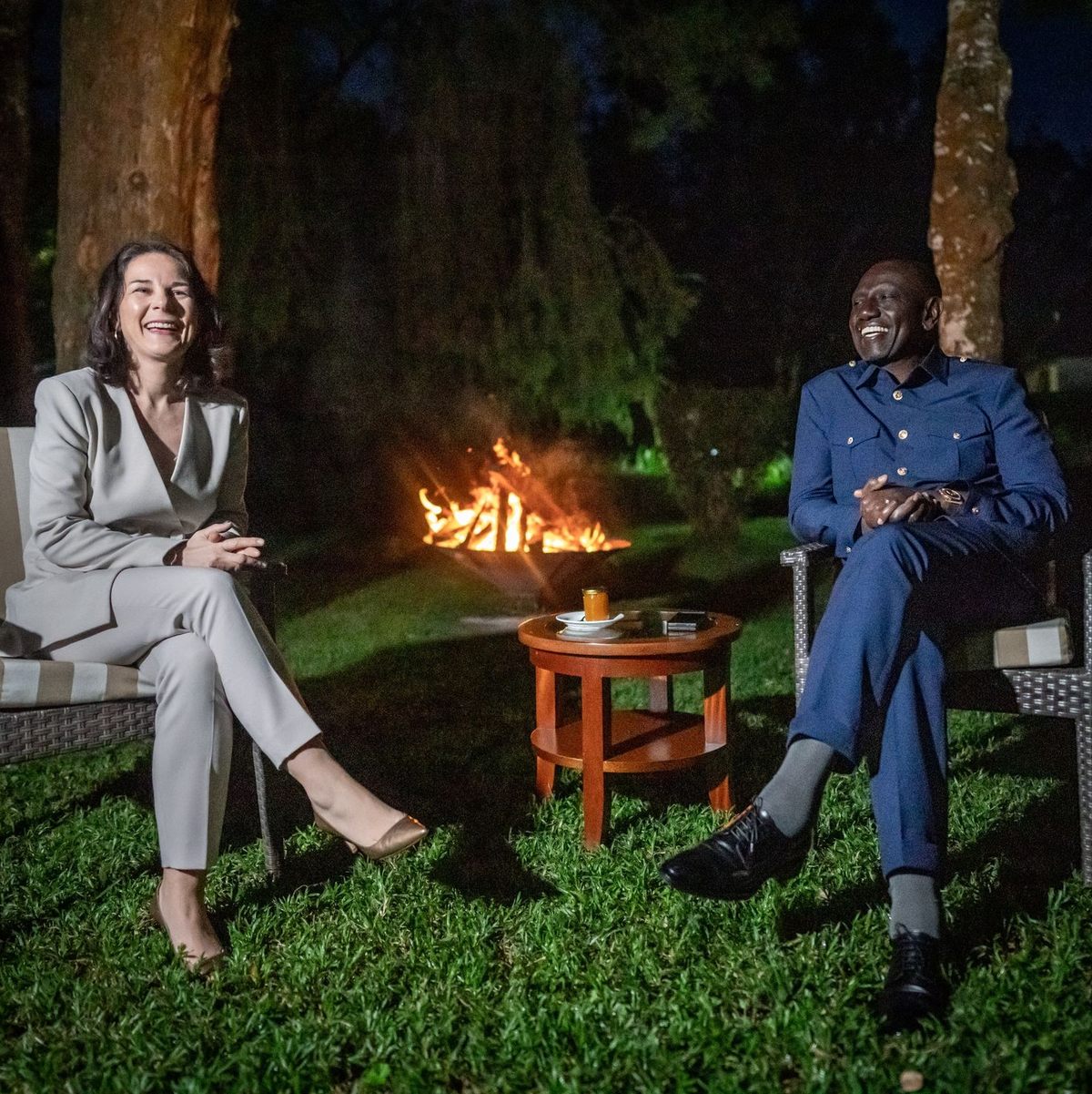 Außenministerin Annalena Baerbock wurde von Kenias Präsident William Ruto in einem seiner Landsitze empfangen. - Foto: Michael Kappeler/dpa