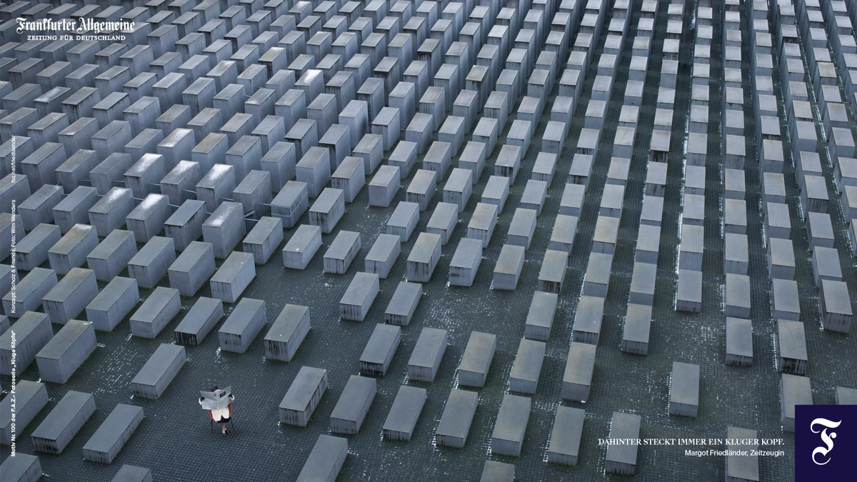 Die Holocaust-Überlebende Margot Friedländer wird 100. kluger Kopf der F.A.Z. - Foto: presseportal.de