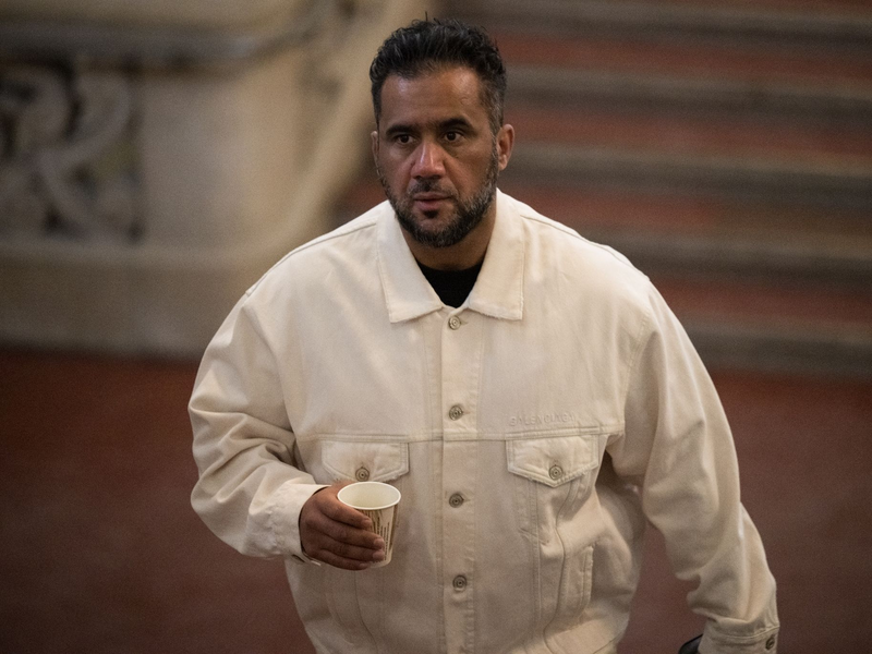 Der Hauptangeklagte Arafat A.-Ch. am 113. Prozesstag im Kriminalgericht Moabit. - Foto: Sebastian Christoph Gollnow/dpa