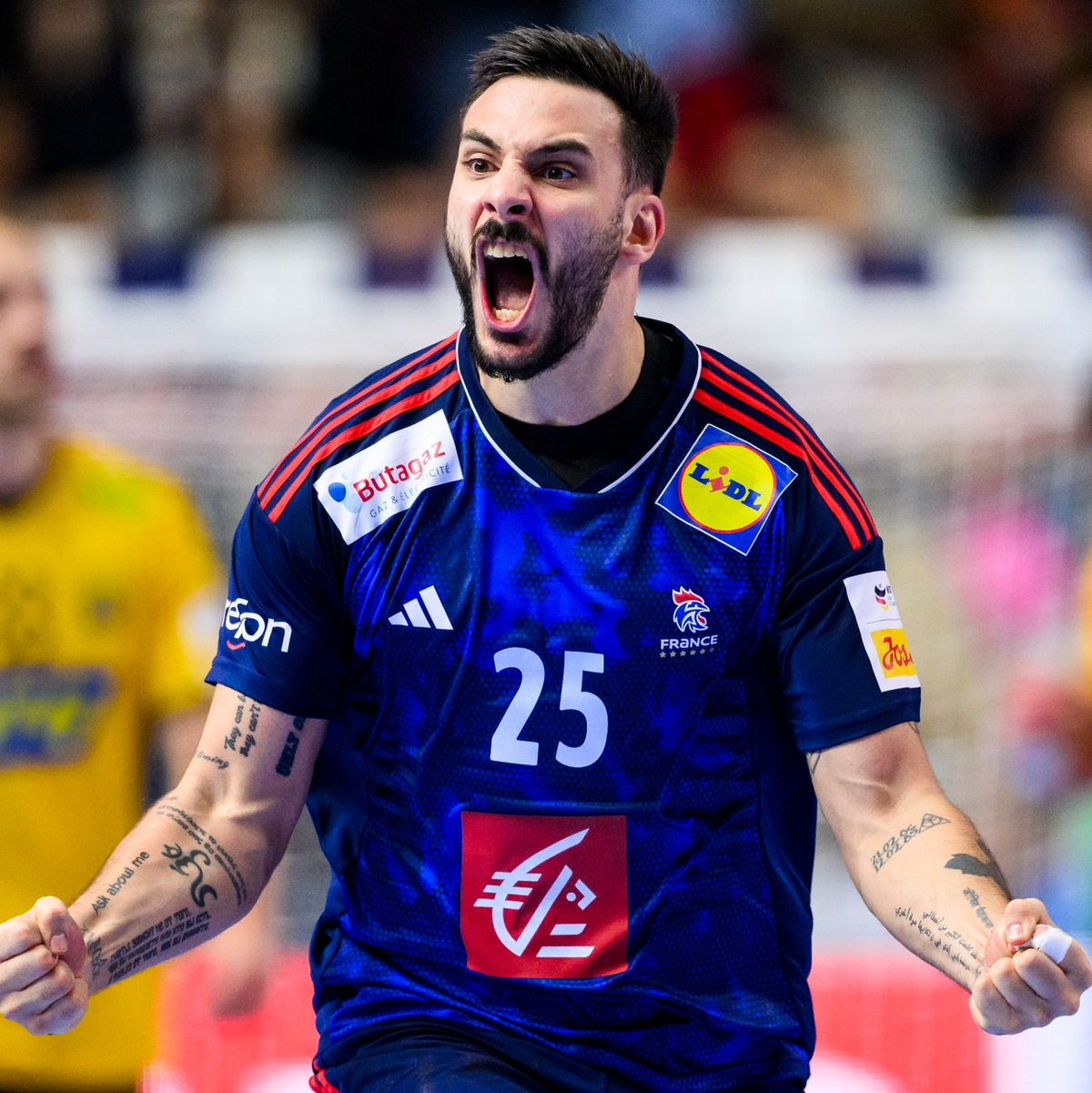 Mit acht Toren Frankreichs bester Werfer: Hugo Descat. - Foto: Tom Weller/dpa