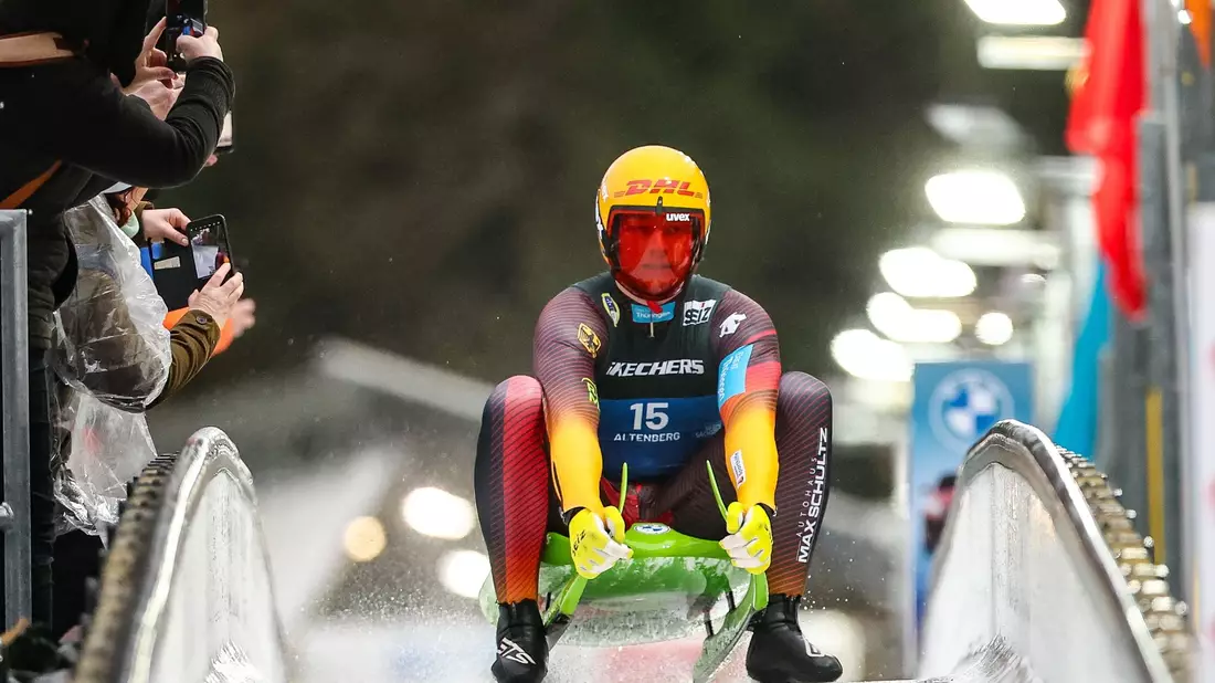 Hat den Wettbewerb im Einsitzer in Altenberg gewonnen: Max Langenhan. - Bild: Jan Woitas/dpa