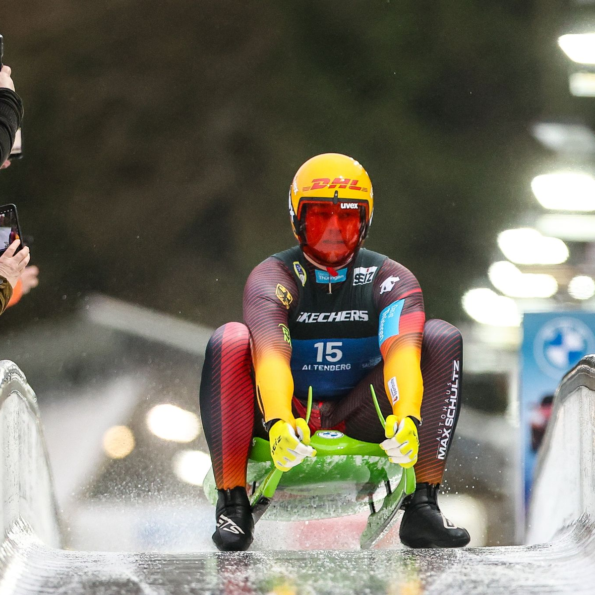 Hat den Wettbewerb im Einsitzer in Altenberg gewonnen: Max Langenhan. - Foto: Jan Woitas/dpa