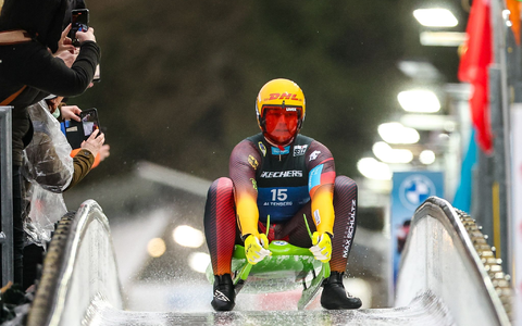 Hat den Wettbewerb im Einsitzer in Altenberg gewonnen: Max Langenhan. - Foto: Jan Woitas/dpa