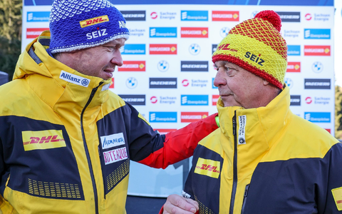 Norbert Loch wird seinen Sohn, den Rodler Felix Loch (l) in Zukunft nicht mehr trainieren. - Foto: Jan Woitas/dpa