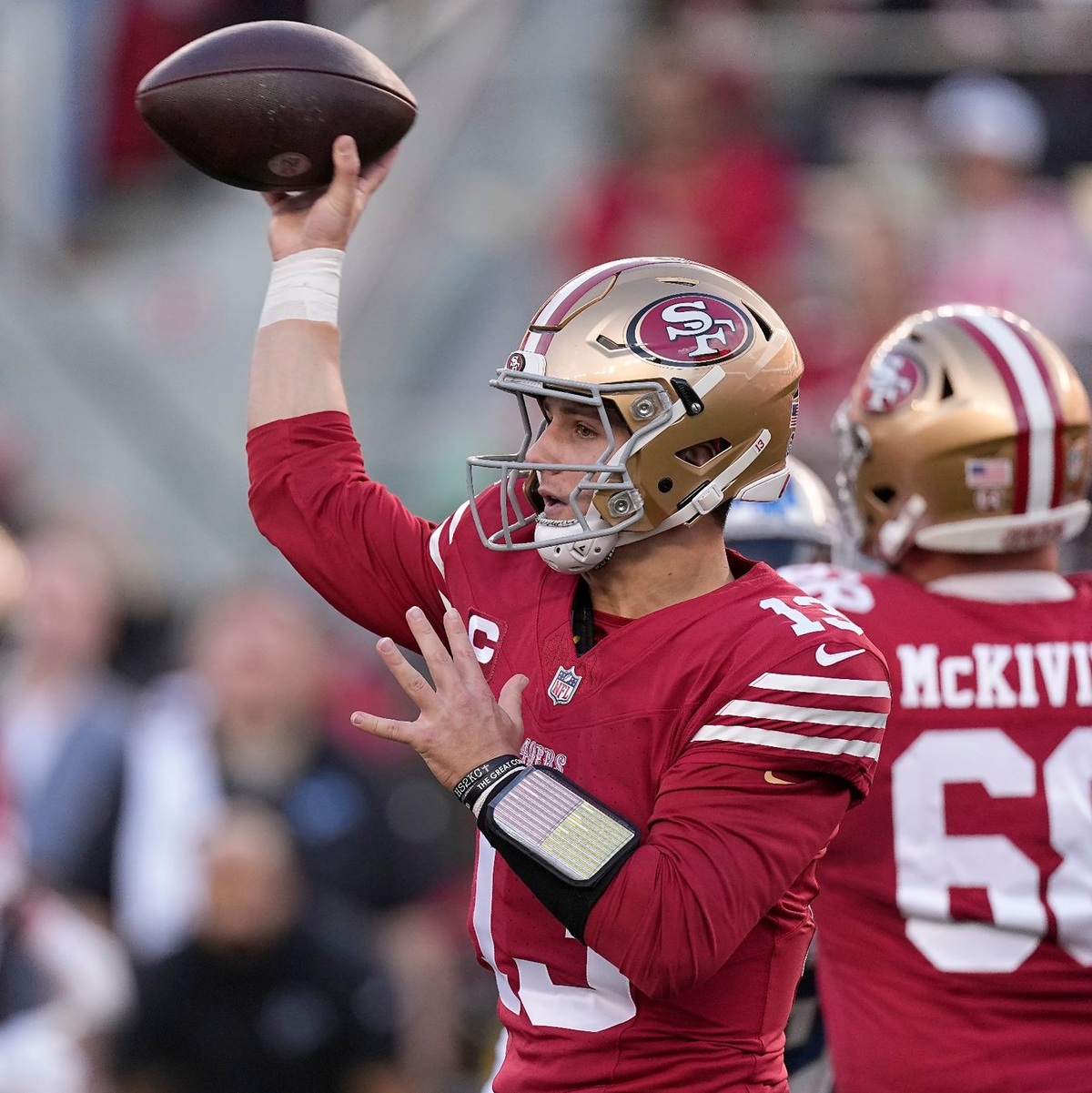 Für die San Francisco 49ers ist es die erste Teilnahme am Super Bowl mit Brock Purdy als Quarterback. - Foto: Mark J. Terrill/AP/dpa