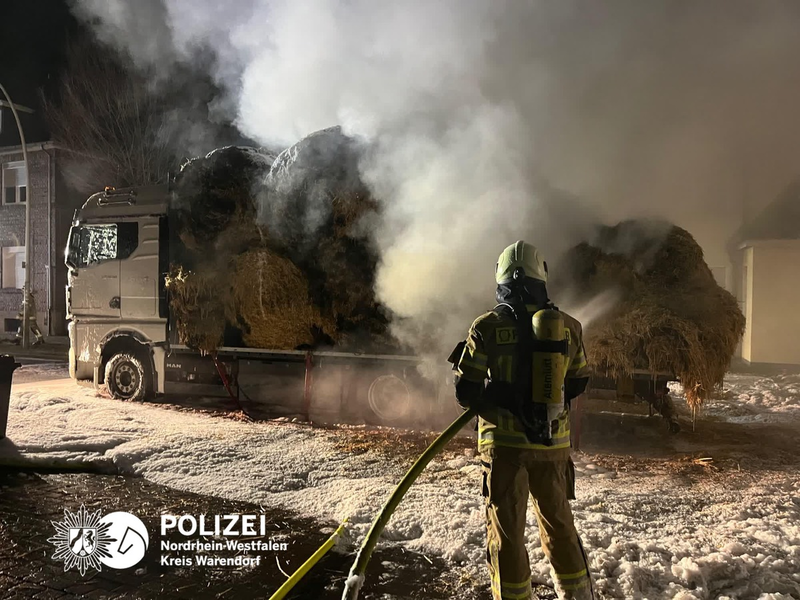 POL-WAF: Warendorf-Freckenhorst. Brand eines Lkw. Ergänzung zur Pressemitteilung vom 29.01.2024 - Foto: presseportal.de