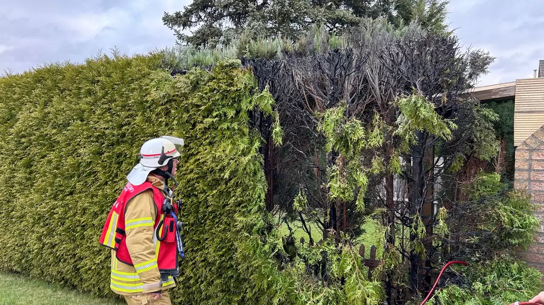 FW Ratingen: Heckenbrand in Lintorf - Bild: presseportal.de