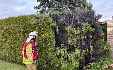 FW Ratingen: Heckenbrand in Lintorf - Foto: presseportal.de