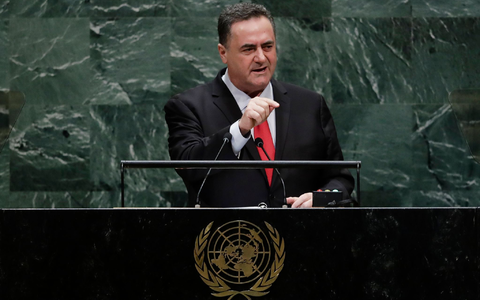 Israels Außenminister Israel Katz lehnt eine Zweistaatenlösung im Nahostkonflikt ab. - Foto: Frank Franklin II/AP/dpa