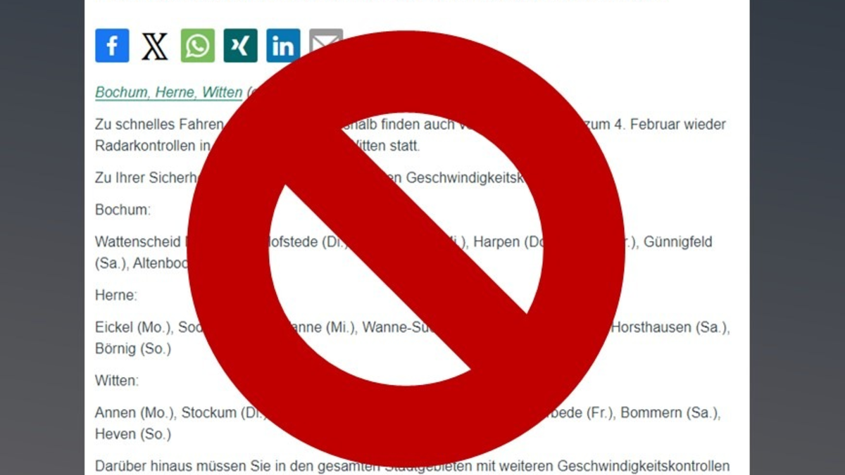 POL-BO: Radarmeldungen entfallen, Tempokontrollen gibt's wie gewohnt - Foto: presseportal.de