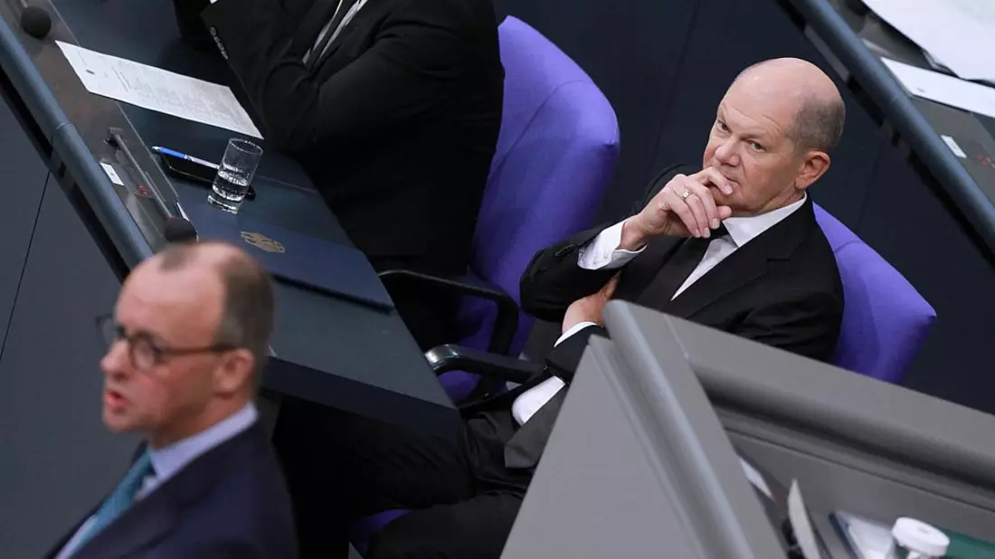Friedrich Merz und Olaf Scholz am 31.01.2024 - Bild: über dts Nachrichtenagentur