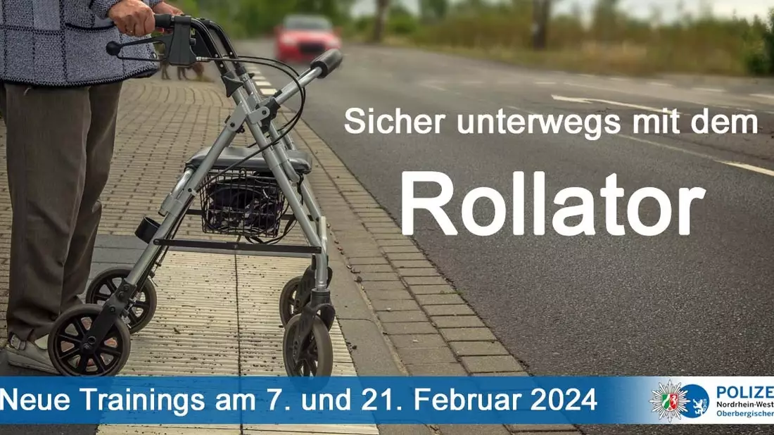 POL-GM: Sicher unterwegs mit dem Rollator - Polizei und Stadt Gummersbach bieten im Februar zwei Rollator-Trainings an - Bild: presseportal.de