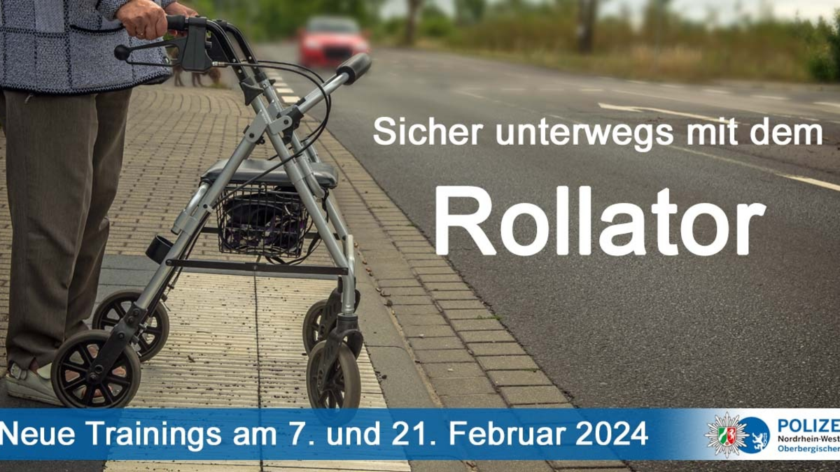 POL-GM: Sicher unterwegs mit dem Rollator - Polizei und Stadt Gummersbach bieten im Februar zwei Rollator-Trainings an - Foto: presseportal.de