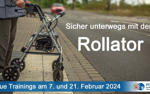 POL-GM: Sicher unterwegs mit dem Rollator - Polizei und Stadt Gummersbach bieten im Februar zwei Rollator-Trainings an - Foto: presseportal.de