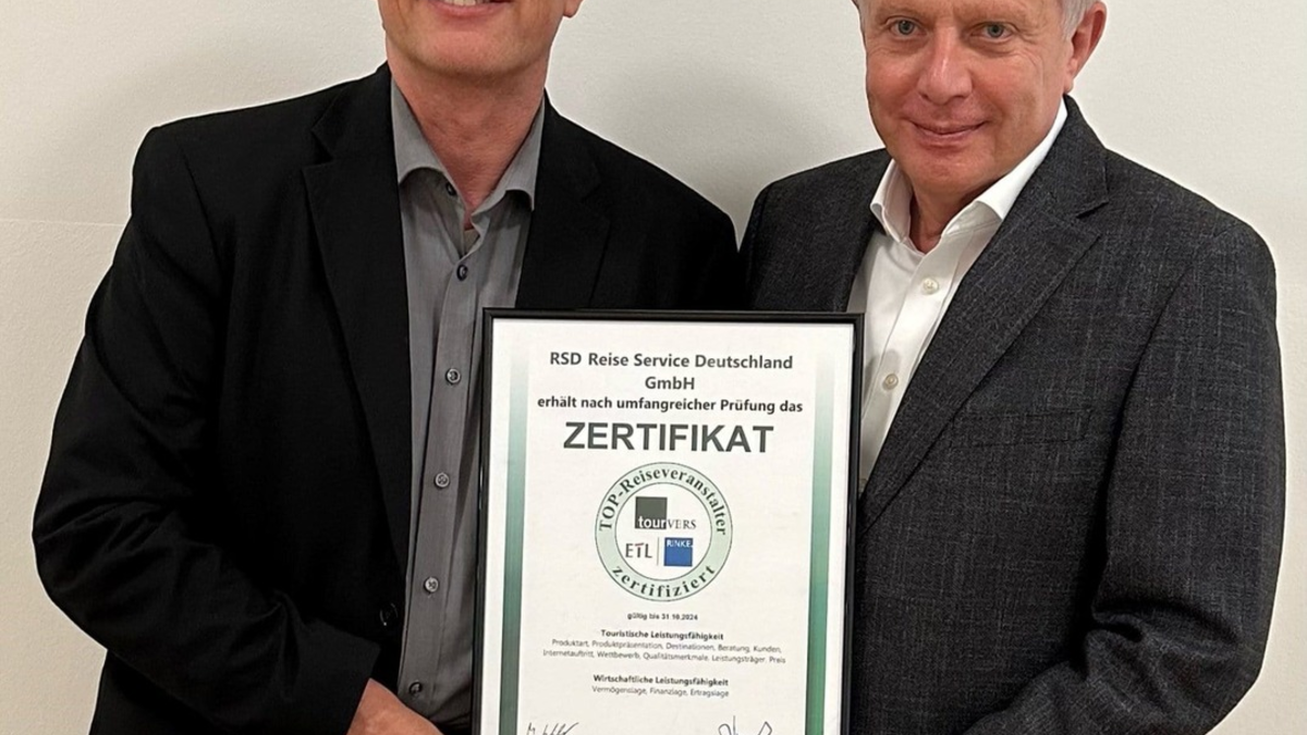 RSD Reise Service Deutschland als Top-Reiseveranstalter ausgezeichnet / Experten würdigen die besondere touristische und wirtschaftliche Schlagkraft - Foto: presseportal.de