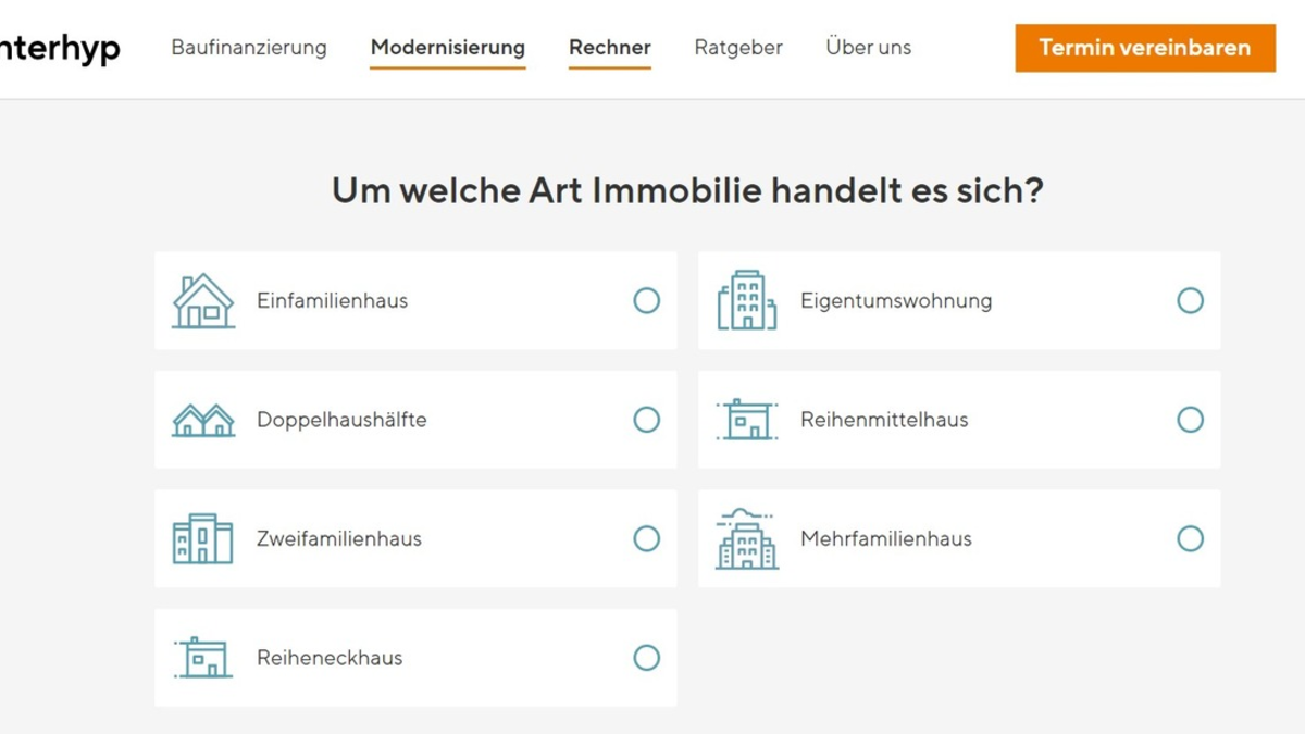 Mit 9 Klicks zum Wert der Immobilie - Interhyp-Rechner macht unkomplizierte Preis-Ermittlung möglich - Foto: presseportal.de