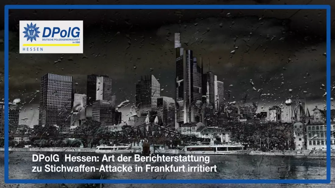 DPolG Hessen: Schusswaffengebrauch durch Polizistinnen und Polizisten in Frankfurt DPolG Hessen: Berichterstattung zu Stichwaffen-Attacke in Frankfurt irritiert - Bild: presseportal.de