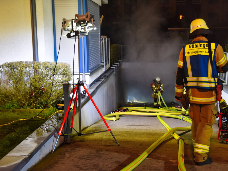 FW Böblingen: Tiefgaragenbrand in der Keltenburgstraße - Foto: presseportal.de