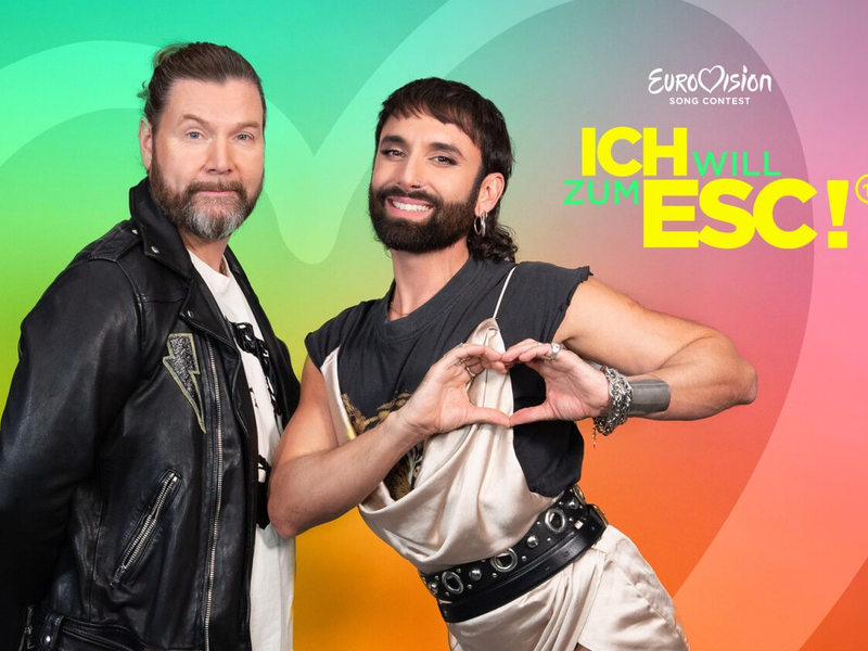 Vier Acts stehen im Live-Finale von Ich will zum ESC! mit den Coaches Conchita Wurst und Rea Garvey - Zuschauer entscheiden, wer der vier am deutschen ESC-Finale teilnimmt - Foto: presseportal.de
