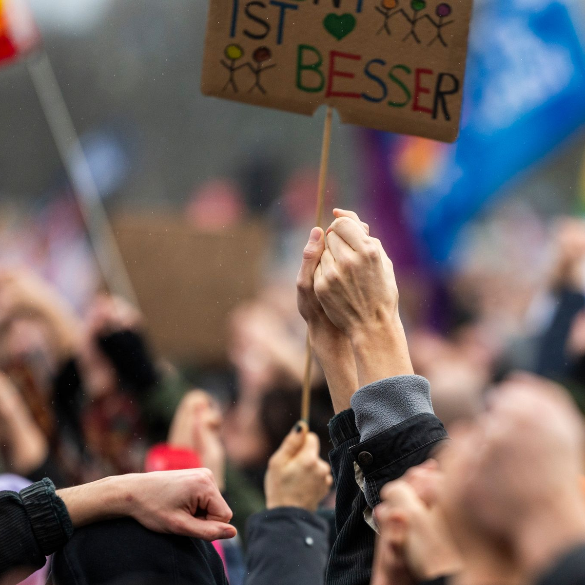 Gegen rechts und gegen die AfD - Demonstration in Berlin. - Foto: Christophe Gateau/dpa