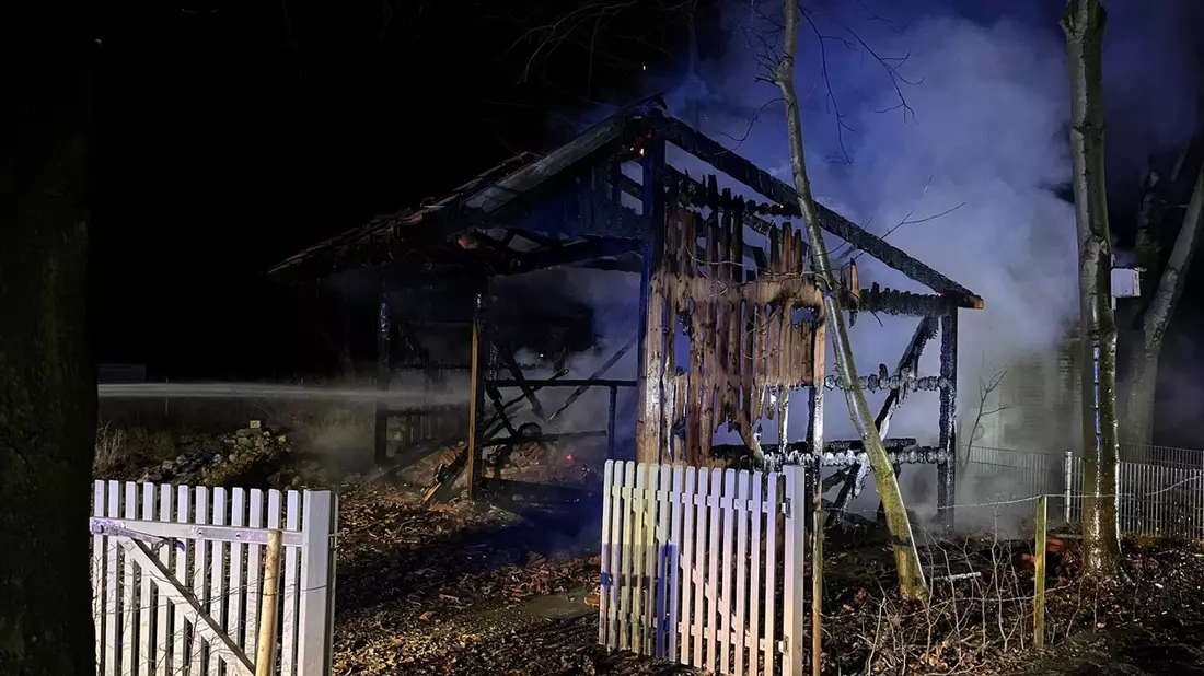 POL-COE: Senden, Holtrup, Brand einer Holzhütte - Bild: presseportal.de