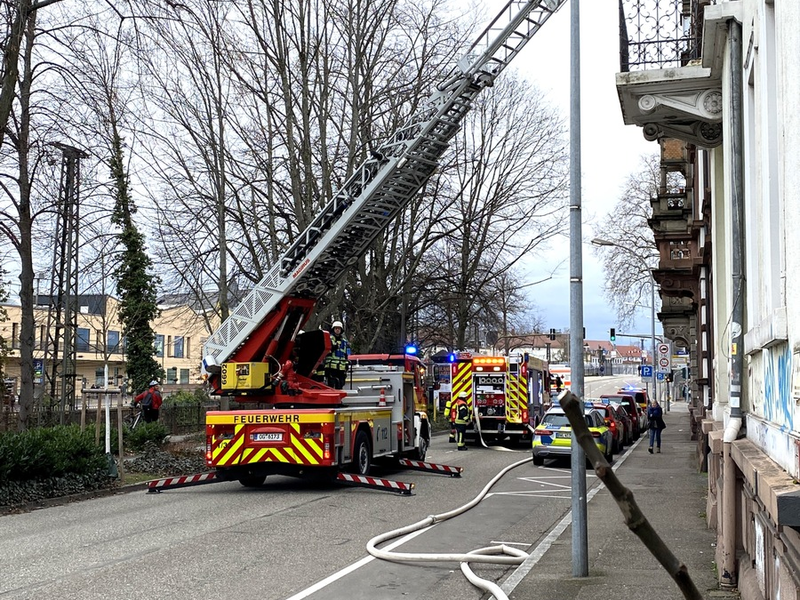 FW-OG: Gefährlicher Brand im Treppenhaus in der Offenburger Oststadt - Foto: presseportal.de