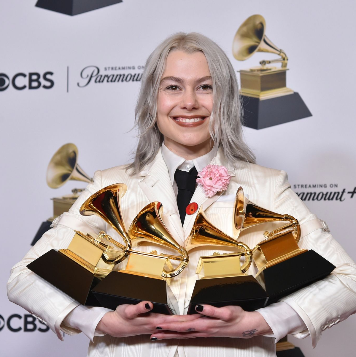 Phoebe Bridgers gewann die meisten goldenen Grammophone. Insgesamt vier Preise. Drei davon mit ihrer Band Boygenius für das Album «The Record» und die Single «Not Strong Enough». - Foto: Richard Shotwell/Invision/AP/dpa