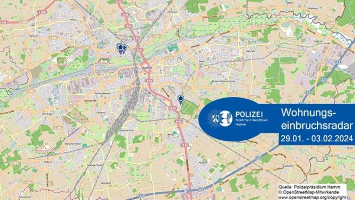 POL-HAM: Wohnungseinbruchsradar Hamm für die Woche vom 29. Januar bis 04. Februar - Foto: presseportal.de