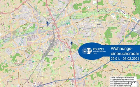 POL-HAM: Wohnungseinbruchsradar Hamm für die Woche vom 29. Januar bis 04. Februar - Foto: presseportal.de