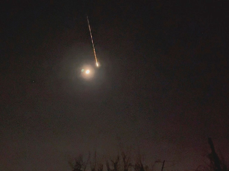 Der winzige Asteroid 2024 BX1 war in der Nacht zum 21. Januar in der Nähe von Berlin verglüht. - Foto: Christoph Seidler/DER SPIEGEL/dpa