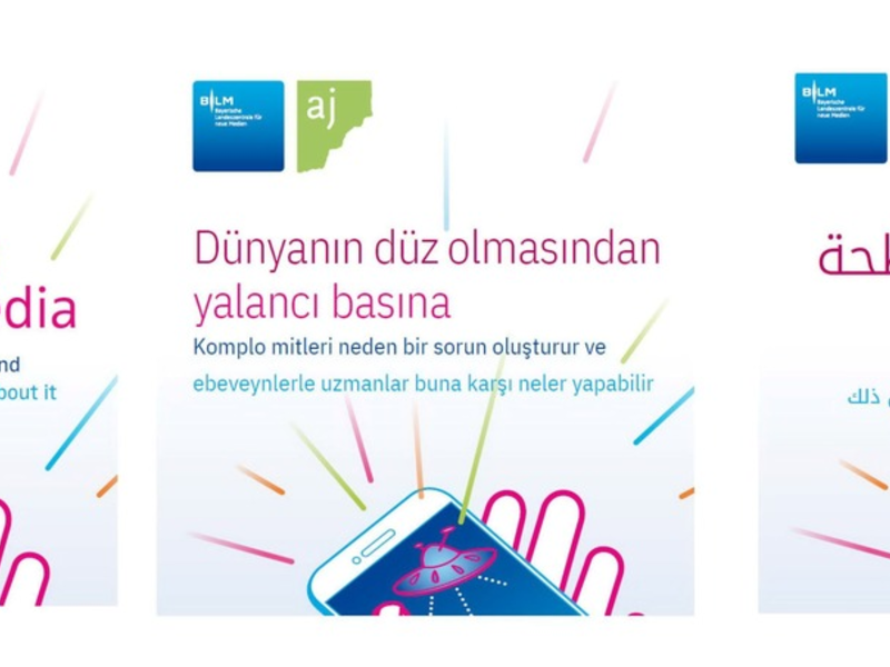 Verschwörungsmythen auf Englisch, Türkisch und Arabisch gegensteuern / Zum Safer Internet Day: Ratgeber von BLM und aj jetzt in drei Fremdsprachen kostenfrei verfügbar - Foto: presseportal.de