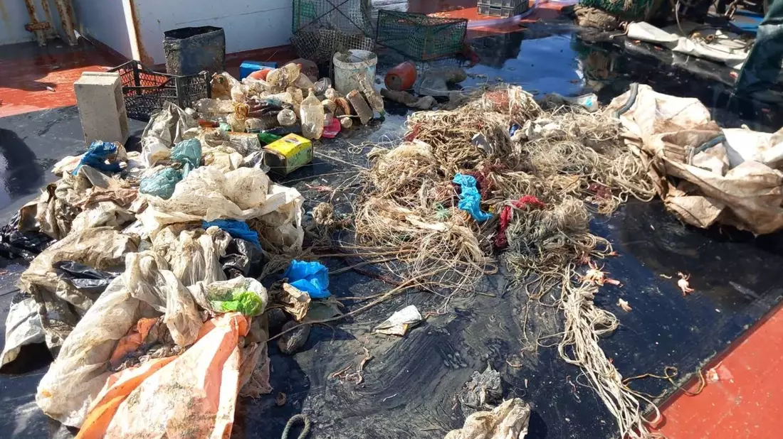 Müll, der aus dem Meer gefischt wurde. - Bild: iSea/dpa