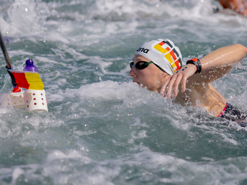 Leonie Beck konnte bei der WM in Doha für auch mit der Staffel keine Medaille gewinnen. - Foto: Jo Kleindl/dpa